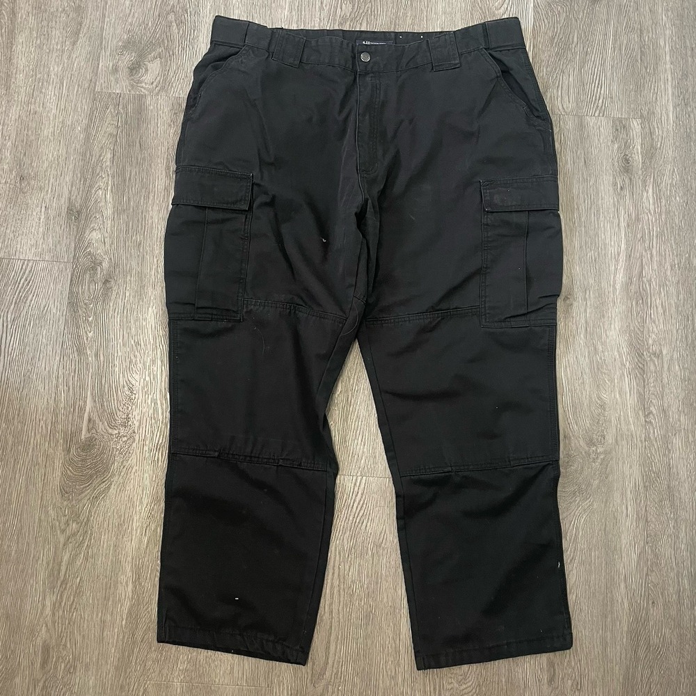 5.11 Tactical Pants Mens 2X-Large 40x28 Black TDU Ripstop Cargo Workwear Canvas